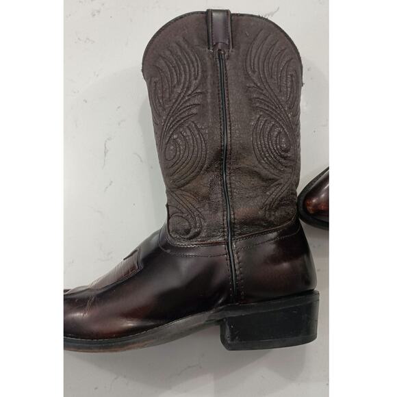 Vintage Laredo leather cowboy boots Mahogany Western country sz 11 M - Picture 5 of 7